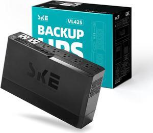 SKE Compact Size 425VA/240W UPS Battery Backup & Surge Protector for Computer UPS Uninterruptible Power Supply UPS Phoenix VL425
