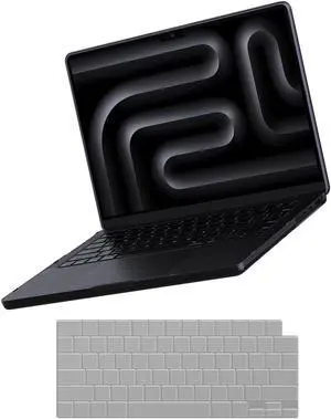 Soonjet for MacBook Pro 16 inch Case M4 2025 2024-2021 M3 M2 M1 Pro/Max [100% Match Official Color] Clear Hard Shell + Laptop Keyboard Cover - Space Black