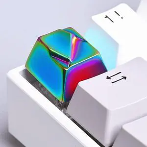 MECHKYP Metal Artisan Keycaps,CNC Zinc Alloy Custom Keycap,Mechanical Keycap,Unique Polygon Style,Gift Collection (Multicolor)