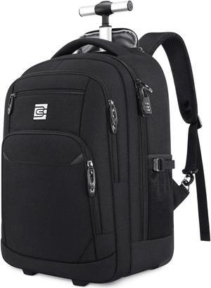 UKEIN Rolling Backpack,16inch Wheeled Laptop Backpack, Carry on Underseat Bag with Wheels, Overnight Weekender Small Travel Suitcase for Men Women