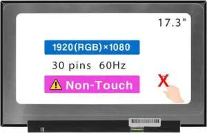17.3" Screen Replacement B173HAN04.2 B173HAN04.3 NV173FHM-N46 NV173FHM-N49 NV173FHM-N4C for Dell Precision 17 7750 7760 7770 FHD 1920 * 1080 LCD Non-Touch Screen Display Panel