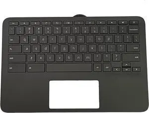 wzqrps Replacement for HP Chromebook 11 G9 EE Laptop Upper Case Palmrest Non-Backlit Keyboard Assembly Part M47382-001 Black