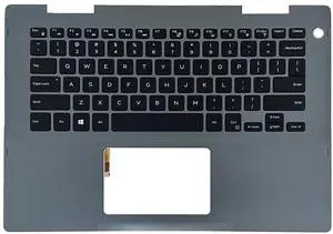 wzqrps Replacement Laptop Upper Case Palmrest Backlit Keyboard Assembly Part for Dell Inspiron 14 5481 5482 5485 5491 09VMHF 9VMHF Gray