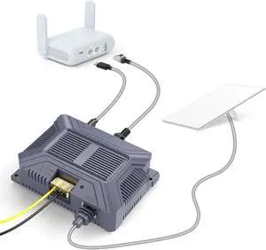 XLTTYWL Starlink V3 Poe Injector, 200W 5 in 1 GigE Passive & ESD Protection Gen3 Starlinks 12v with USB & Type-C Power Output and DC Step UP Converter DC 9-36V/200W for Starlink Gen 3 Dishy (Grey)