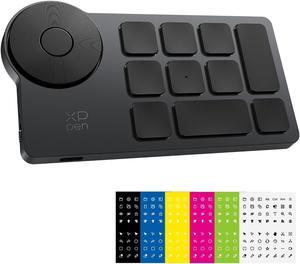XPPen Mini Keydial ACK05 Wireless Shortcut Keyboard Bluetooth Programmable Express Remote Control & XPPen Shortcuts Stickers