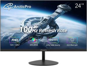 ArcticPro 24inch Computer Monitor, FHD 1080p, 100Hz Office and Gaming Monitor, 4ms Response Time, 3-Sided Frameless, Ultra Slim, VESA Mountable, Anti-Blue Light Design, HDMI, VGA, ArcticPro 24inch Computer Monitor, FHD 1080p, 100Hz Office and Gaming Monitor, 4ms Response Time, 3-Sided Frameless, Ultra Slim, VESA Mountable, Anti-Blue Light Design, HDMI, VGA,
