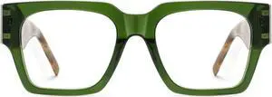 Zeelool Retro Square Blue Light Blocking Glasses for Men Computer glasses Dedee ZJGX535555-02 Green