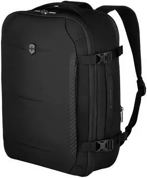 Victorinox Crosslight Boarding Bag - Lightweight Laptop Backpack for Traveling Essentials - Sleek Business Backpack Made from Recycled Materials - Black