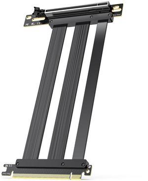 JEYI PCIe 5.0 X16 Riser Cable Vertical GPU Installation 200mm/7.9inch, Compatible with RTX5090 RX8900 GPU PCI Express 16X 128GB/s Speed, Backward Compatible with PCIe 4.0 & WRX80/WRX90E