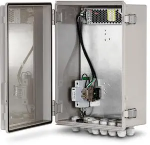 TRENDnet Outdoor IP68 Weatherproof Power Supply Box Enclosure, TI-CA3K, Power Supply and Surge Protector Included, IK10 Impact Protection, Power Supply Supports up to 200W (55V DC, 3.6A), White
