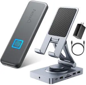 NEWQ 1TB External Portable SSD and Versatile USB C Docking Station for iPad