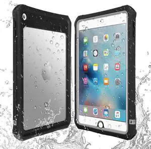 AICase IPad Mini 4/IPad Mini 5 Waterproof Case, High Touch Sensitivity ID IP68 360 Degree Shockproof Protective Cover with Kickstand