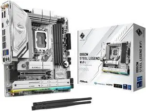ASRock B860M Steel Legend WiFi 6E B860 LGA1851 Intel Core Ultra DDR5 8666 MHz 256GB M.2 Micro ATX Motherboard Thunderbolt SATA3 6.0 Gb/s PCIe 5.0