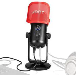 Joby Wavo POD USB Condenser PC Microphone for Podcasting, Streaming Microphone for Recording, Mute and Gain Controls, Headphones for Live Monitoring, Laptop Microphone Plug & Play for Mac and PC