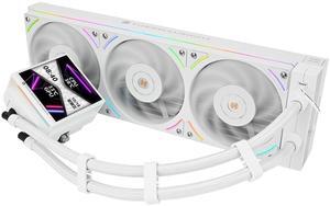 Thermalright Hyper Vision 360 UB ARGB White CPU AIO Cooler,360mm Radiator, Magnetic Panel-IPS LCD Screen with 480x480 Resolution,for AM4/AM5;Intel LGA1851/1700,3.95in Screen High Performance Pump
