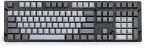 Qisan PBT Keycaps 108 Key Cherry Profile Keycap Set Dye-subbed for 61/87/104/108 MX Switches Mechanical Gaming Keyboard (Grey Combo)