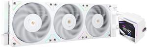 Thermalright Hyper Vision 360 UB ARGB White CPU Water Cooler,360mm Aio,IPS LCD Screen with 480x480 Resolution,Magnetic Panel Screen,Liquid CPU Cooler for AM4/AM5;Intel LGA1700/1851,3.95in LCD Display