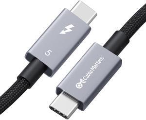 Cable Matters [Intel Certified] 80Gbps Premium Braided Thunderbolt 5 Cable with up to 120Gbps Bandwidth Boost and 240W Charging in Black - 1m / 3.3ft, Compatible with Thunderbolt 4/3, USB4, and USB-C
