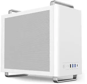 SOEYi U320 M-ATX/ITX Case, Micro ATX CASE, Portable Desktop Case with Handles, Support 310MM GPU,135mm CPU Cooler and ATX/SFX Power Supply (White)