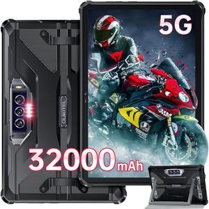 OUKITEL RT7 5G Rugged Tablet Android 13, 24GB+256GB - Waterproof Tablet, 32000mAh Battery 10.1" FHD+Tablets,33W Fast Charging,48MP+32MP+20MP Night Vision Camera, 5G Dual SIM+5G WiFi/OTG/GPS/T-Mobile