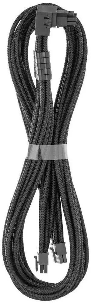 CableMod C-Series Pro ModMesh Sleeved 12V-2x6 12VHPWR 90deg StealthSense PCIe Cable for Corsair Type 5 RMX Shift - Variant B (Black, 90deg 16-pin to Dual 8-pin, 65cm)