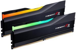 G.SKILL Trident Z5 RGB Series (Intel XMP 3.0) DDR5 RAM 64GB (2x32GB) 5600MT/s CL30-36-36-89 1.25V Desktop Computer Memory UDIMM - Matte Black (F5-5600J3036D32GA2-TZ5RK)