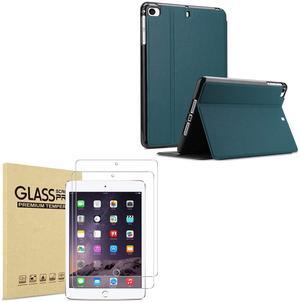 ProCase iPad Mini Case for iPad Mini 5 2019/ Mini 4, Mini 1 2 3 -Teal Bundle with iPad Mini 1 2 3 Screen Protectors, Tempered Glass Screen Film Guard Screen Protector