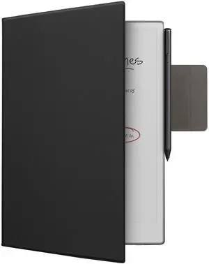 kwmobile Tablet Case Compatible with Remarkable Paper Pro Cover - Lightweight PU Leather Cover with Magnetic Closure - Black