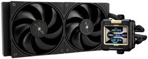 Thermalright FW240 Black CPU Water Cooler with Double PWM Fans with 2000RPM,IPS LCD Screen with 320 * 240 Resolution,Liquid CPU Cooler with 2.4in LCD Display,PC Aio Cooler for AM4/AM5/Intel LGA1851