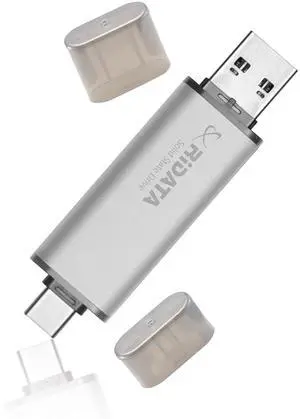 Ridata UV903 Silver 1TB Portable SSD External Solid State Drive, Read/Write Speed up to 1050MB/s & 900MB/s, USB 3.2 Gen 2 OTG USB C & USB A, Thumb Drive, Compatible for Phone/PS5/Android/Windows/Mac