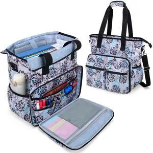 BAFASO Teacher Bag with Laptop Sleeve and Shoulder Strap, Large Teacher Tote Bag with Multiple Pockets, Dandelion