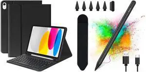 besky Stylus Pen for iPad &i Pad 10th Generation Case with Keyboard(10.9",2022)(Only Compatible with 10th Generation 2022)-Keyboard Case with Pencil Holder