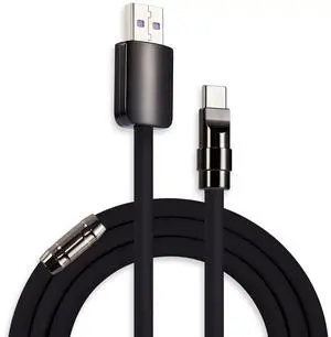 chubbycable Black Chubby - Special Black Samurai Edition Silicone USB C Cable Durable 240W Fast Charging Cable Phones Tablets Power Bank Charger Cord, USB A to Type C, 4.9FT
