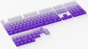 Cmokifuly Side Printed Keycaps 136 Keys Shine-Through OEM Profile PBT Keycap Set for South-Facing Mechanical Keyboard,Side Print Gradient Color Keycaps (Gradient Purple)