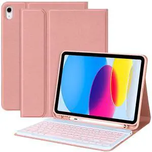 COO for iPad A16 11th 10th Generation Case with Keyboard, Detachable Wireless Bluetooth Keyboard Case with Pencil Holder for iPad 11 inch 2025 10th Gen 10.9 Inch 2022