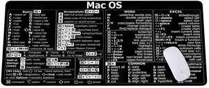 Mac os Shortcuts, Word/Excel (for Mac) Mouse Pad, Mac OS Candlesticks Reversal Indicators Mouse mat, Chart Patterns, Stock Market Day Trader Crypto Gift Trader Investor Gift Desk Mat Large Gaming KMH