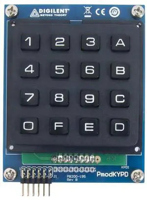 Digilent Pmod KYPD: 16-Key Keyboard