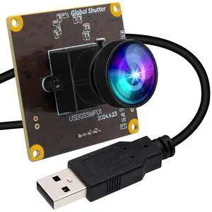 ELP 5MP Global Shutter 50fps USB Fisheye Camera for Computer, Laser Engraver, Live Streaming - 170 Fisheye Lens