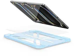 FLOLAB ONETIME NanoArmour Screen Protector for iPad Pro 13 Inch M4 2024 Tempered Glass, TruColor, Blue Light Blocker, No Blue Tint, Original Display Color, Ultra Clear, Easy Install, Durable