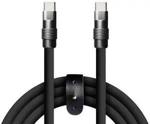 Black Chubby - Special Black Samurai Edition Durable 240W Fast Charging Cable Ultra-Thick Silicone USB C Cable for iPhone 16/15 Series iPad MacBook Galaxy Series, Type C to Type C, 16.4FT