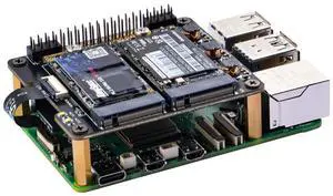 GeeekPi N20 Dual M.2 M-Key NVMe 2242 SSD HAT for Raspberry Pi 5