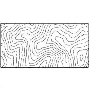Gamer Boss - Gaming Mouse Pad - 48 x 24 Inches - 4mm Thick with Stitched Edges, Non-Slip Rubber Base, Premium Cloth Mousepad, Desk Mat for Laptop, Keyboard, Computer & PC (Mega, White Topographic)