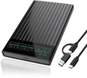 HWAYO 2.5'' 500GB Portable External Hard Drive with LCD Display HD Screen USB3.1/3.2 Type C HDD Storage for PC, Desktop, Laptop, Mac OS, Xbox One, PS4, PS5