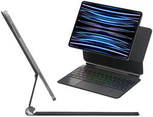 Keyboard Case for iPad mini 7 (A17 Pro) & Mini 6 - Magic case with Floating Cantilever Stand for iPad mini 7th 6th Gen, Backlit Keyboard with Trackpad, Black