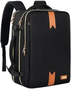 Kopduki Travel Backpack for Women Men, 17.3"x13.4"x7.9" Carry on Backpack TSA Flight Approved Water-resistant Traveling Backpacks with Laptop Compartment Fits 15.6 Inch Laptop Casual daypack College