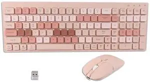 Wireless Bluetooth Keyboard and Mouse Combo(USB + Dual BT),KUYHRF Rechargeable Multi-Device Rechargeable Wireless Bluetooth Mouse and Keyboard, with Silent Keys and Battery Indicator