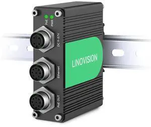 LINOVISION Industrial Gigabit BT90W PoE++ Injector with M12 Interface and 9~57V DC Input