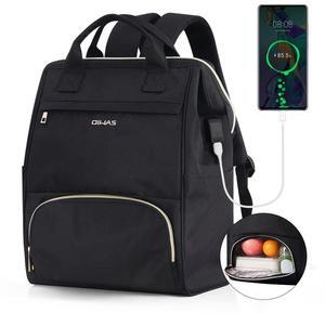 OIWAS Lunch Backpack for Women, 15.6 inch Laptop Backpack Insulated with USB Port for Men Travel Work Travel Picnics Hiking