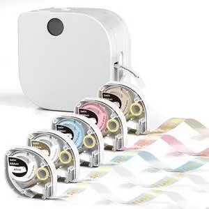 Phomemo P12 Portable Bluetooth Mini Sticker Maker Thermal Printer Handheld Label Maker, Rich Icon Font Multiple Templates, Easy to Use for Office Home Organization