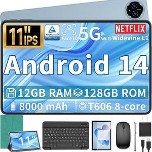 Android 14 Tablet, 11 inch Tablet with Keyboard, 12GB+128GB, 1TB Expand, Octa-Core, 2.4G/5G WiFi, 8000mAh, BT V5.0, GMS Certified, IPS Touch Screen, GPS, 2 in 1 Tablet with Case, Mouse, Stylus(Green) Android 14 Tablet, 11 inch Tablet with Keyboard, 12GB+128GB, 1TB Expand, Octa-Core, 2.4G/5G WiFi, 8000mAh, BT V5.0, GMS Certified, IPS Touch Screen, GPS, 2 in 1 Tablet with Case, Mouse, Stylus(Green)